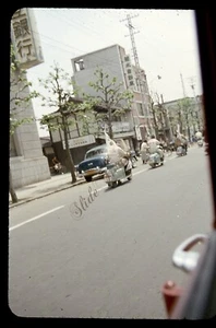 Kyoto Japan Street Station Motorcycle Club Shops 1950s Slide 35mm Chroma - Picture 1 of 3