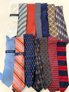 14 Men's Tie Bundle MIXED BRANDS and Colors - Picture 1 of 9