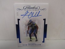 2019 Panini Flawless Kam Chancellor On Card Auto Sapphire 2/5 Seahawks