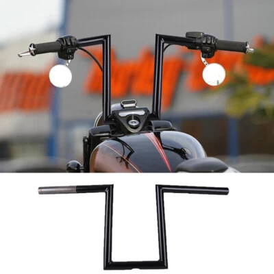 Motorcycle Black Drag Handle Bar Handlebar For Harley Honda VTX1800C Cast Yamaha - Image 1 of 4