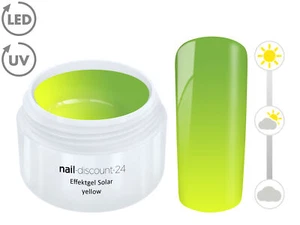 Effekt UV LED Gel FARBGEL Solar yellow French Modellage Nail Design Nagel Gelb - Bild 1 von 3
