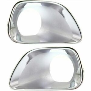 FIT FOR GRAND CHEROKEE 2011 2012 2013 FOG LAMP BEZEL W/CHROME LEFT & RIGHT PAIR