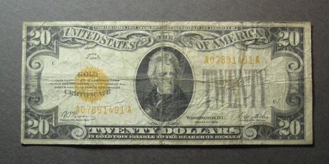 1928 $20 Gold Certificate -  FR# 2402  Small Size Note -   (P3726) Cover