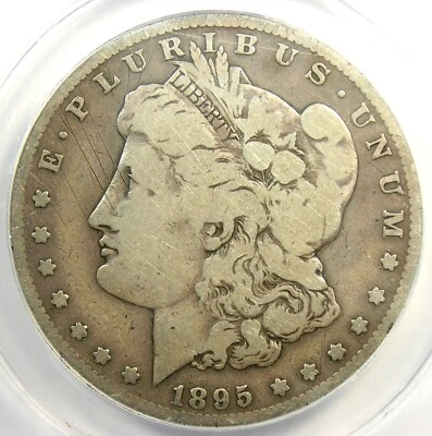 1895-S Morgan Silver Dollar $1 - Certified ANACS VG8 Details - Rare Date Coin! - Image 1 of 4