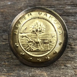 North Dakota State Seal Knopf. Goodwins Patent 27. Juli 1875 Bürgerkriegsveteran - Bild 1 von 3