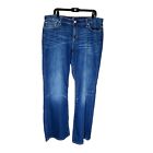 Gap Men's Denim Medium Wash Mid Rise Long & Lean Straight Leg Blue Jeans Sz 33R