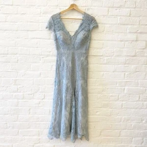 Catherine Deane || Miya Lace Midi Dress Cocktail Wedding Guest Blue 4 - Picture 1 of 11