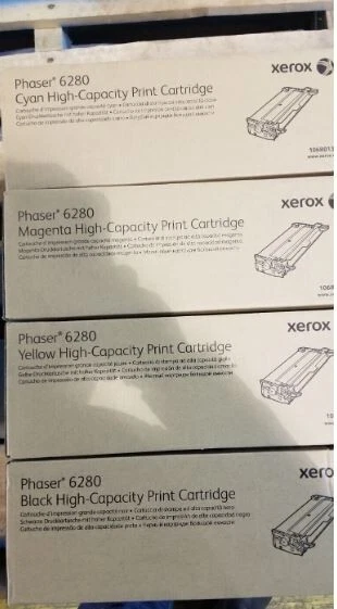 4 x Genuine Xerox Phaser 6280 106R01395 106R01394 106R01393 H/Y Toner Cartridges - Image 1 of 1