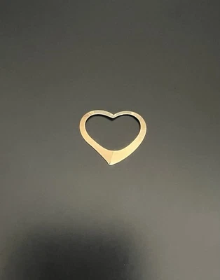 Colgante Corazón Flotante Oro Amarillo 14K 1" Foto 1 de 4