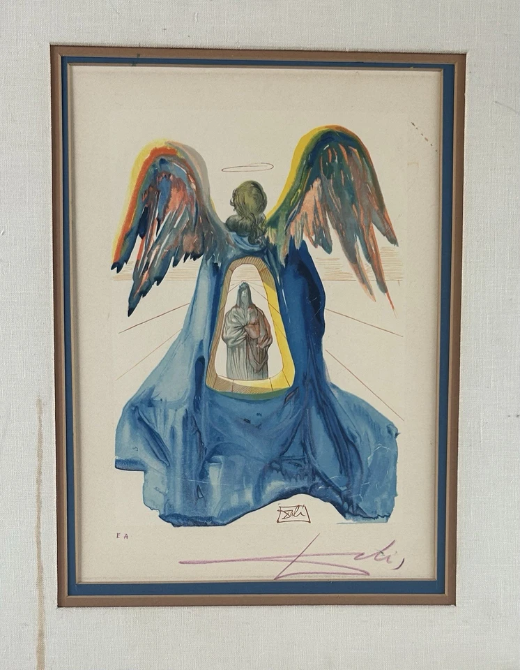 Salvador Dalí, La Divina Comedia Purgatorio 33 Firmado a Mano Enmarcado EA Foto 1 de 1