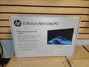HP 21.45 inch All-in-One Desktop PC FHD Pentium 8GB 128 SSD W11 Home S - White - Afbeelding 1 van 7