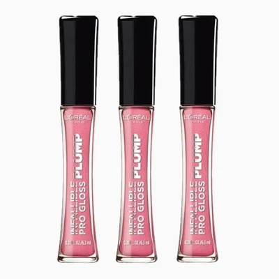 L'Oreal Paris Infallible Pro Gloss Plump Lip Gloss, 603 Blush Gleam, 3 PACK - Image 1 of 2