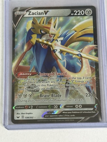 Zacian V 138/202 Pokemon Card Sword & Shield Ultra Rare G20 | eBay