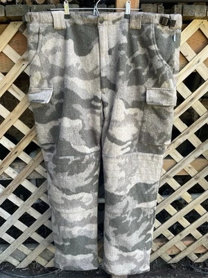 Cabela's Men’s 44 x 32 Heavy Winter Insulated Wool Blend Camo Hunting Pants - Image 1 of 4