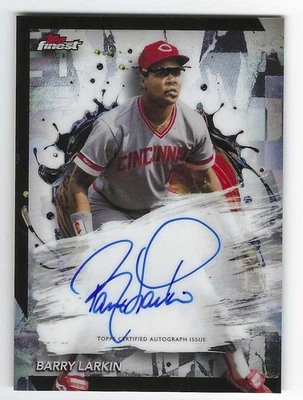 Tarjeta autógrafa azul Topps Finest #FA-BLA 2024 Barry Larkin Foto 1 de 2