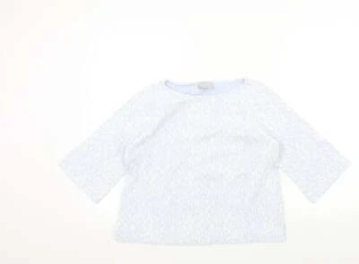 Pure Womens Blue Cotton Blend Jumper Size 14 - Image 1 of 4