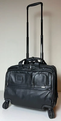 Tumi LEATHER Deluxe 4 Wheeled Laptop Case Brief - Alpha 3 - 1171591041 - Image 1 of 4