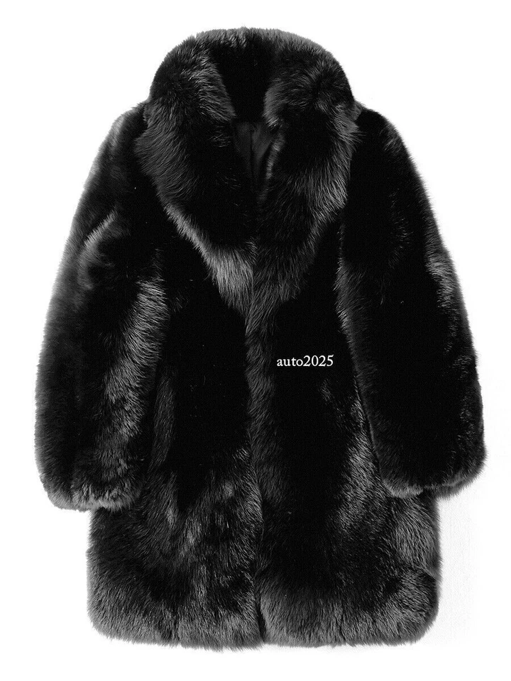 Winter Fox Fur Coat Men's Mink Coat Full Mink Fur All-in-one Mid-length Jacket - Image 1 of 4