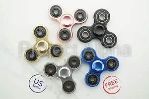 Aluminum Hand Spinner Tri Fidget Spinner Gyro Figet Desk Toy EDC ADHD »USA« USPS - Picture 1 of 17