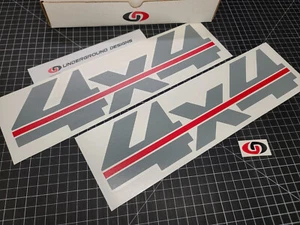 4x4 Decals (2pk) Lined Chevy Silverado Stickers GMC C/K 1500 2500 Trucks 1988-98 - Picture 1 of 18