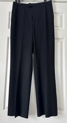 Pantalones de vestir originales Ellen Tracy clásicos negros frente plano lana tropical talla 6 Foto 1 de 4