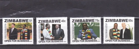 Zimbabwe mnh set Open for Business 2018 Cover