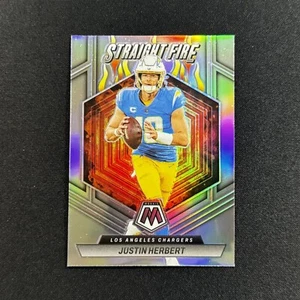 2023 Panini Mosaic No. SF-JHE Justin Herbert Straight Fire Silver - Picture 1 of 2
