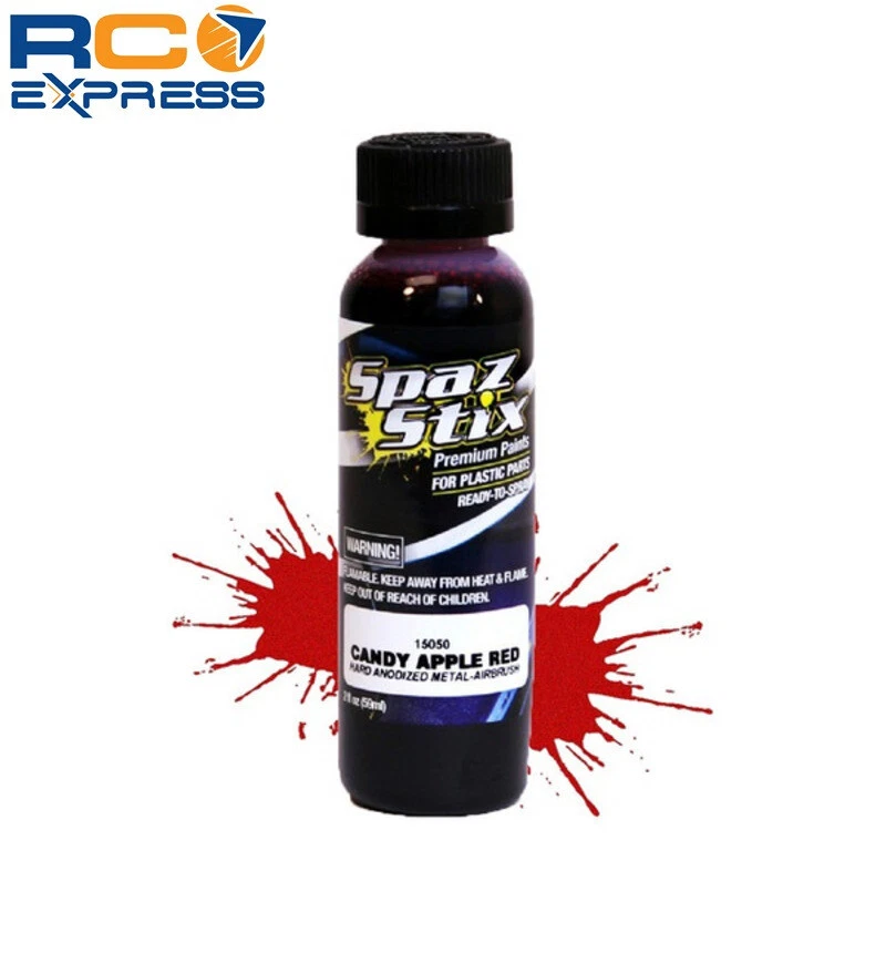 Spaz Stix Candy Apple Red Airbrush Ready Paint 2oz Bottle SZX15050 - Image 1 of 1