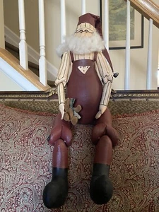 Vintage Paper Mache 23” Santa Clause With Teddy Bear - Picture 1 of 8