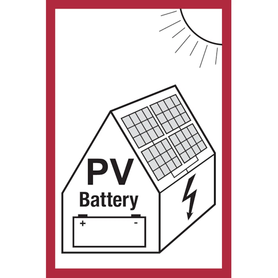 Feuerwehrschild, Photovoltaikanlage mit Batteriesp - 200x300 mm Folie selbstkl. - Bild 1 von 1
