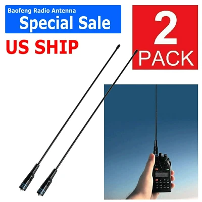 2 PIEZAS 10W PARA BAOFENG UV5R UV82 144/430MHZ ANTENA DOBLE BANDA NA-771 SMA HEMBRA EE. UU. Foto 1 de 4