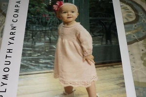 Plymouth Knitting Pattern 2396 Dreambaby DK Baby Dress to 24 mos - Picture 1 of 1