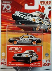 MATCHBOX COLLECTORS 2023 ´93 FORD MUSTANG LX SSP POLICE 70 JAHRE SPECIAL EDITION