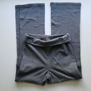 Justice Girls Fold-Over Gray Yoga Pants Size 7