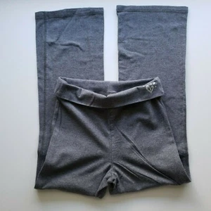 Justice Girls Fold-Over Gray Yoga Pants Size 7 - Picture 1 of 9