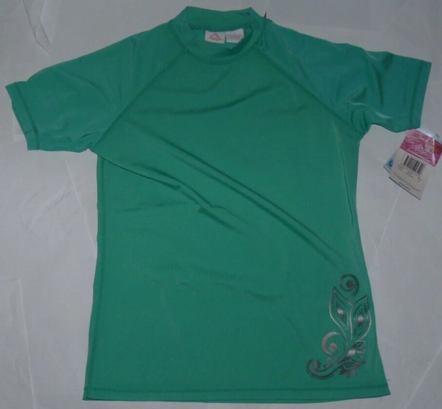 NEW KANU Surf Women's Marina UPF 50+ Rash Guard, Lagoon, Small S Teal NWT JJ69 - Image 1 of 1