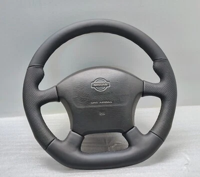 2000 Nissan Terrano Patrol Y60 Lenkung Rad Neu Leder 484F18 10773 - Bild 1 von 4