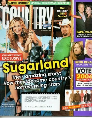Country Weekly Magazine November 20 2006 Sugarland Keith Urban Brad Paisley - Image 1 of 3