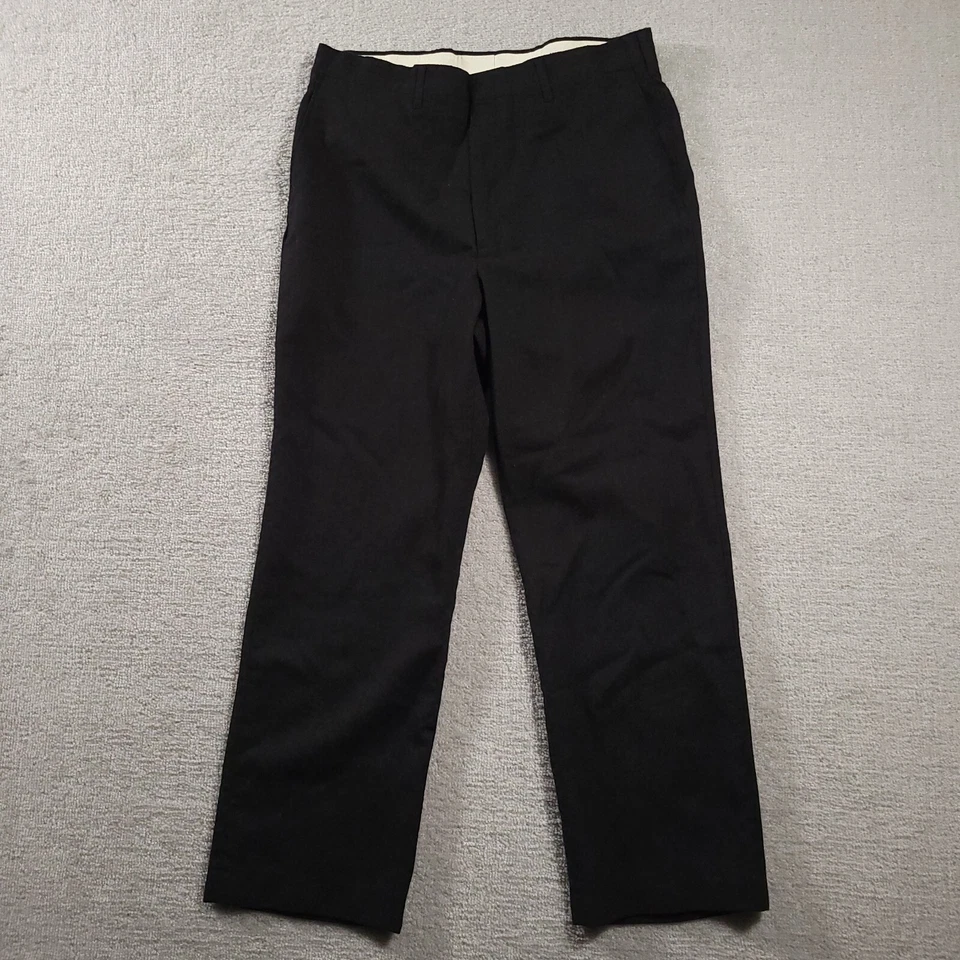 Calça social masculina vintage Imperial By Haggar 36X30 cinza escuro %100 lã penteada EUA - Imagem 1 de 4