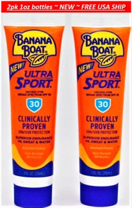 2 pezzi Banana Boat Sport Performance crema solare lozione SPF 30 ~ 1 oncia ciascuno - Foto 1 di 4