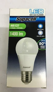 Supacell 15w=100w LED GLS CLASSIC ES E27 1400 Lumens cool White 25.000 hourslife - Picture 1 of 4