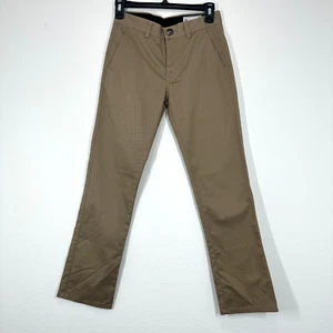 Volcom Frickin Modern Youth Tan Khaki Pants Size 26 Skater Casual Classic NWOT - Picture 1 of 13