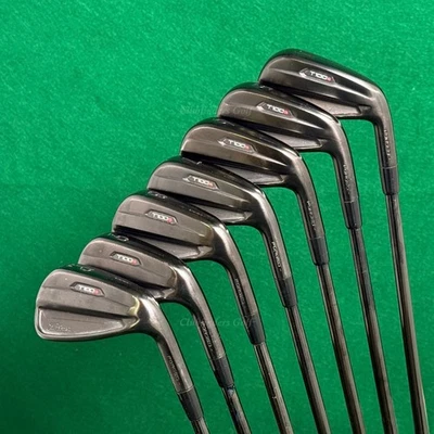 Juego de hierro forjado Titleist 2021 T100s 4-PW KBS $-Taper 130 negro PVD acero ExStiff Foto 1 de 4