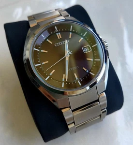Citizen Attesa ATD53-3054 Brown Eco Drive Titanium Watch Tested Condition - Picture 1 of 7