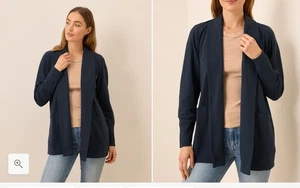 Nuevo Cárdigan PACT Airplane Pequeño Azul Medianoche Nuevo con Etiqueta 100% Algodón Orgánico - Imagen 1 de 3