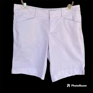 Dockers Golf Shorts White Flat Front Short Pockets Womens 4 Stretch Cotton Poly - Picture 1 of 7
