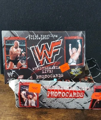 Paquete de 6 tarjetas fotográficas vintage NOS años 90 WWF WWE WrestleMania Live 4" x 6" 1999 nuevas Foto 1 de 4