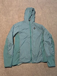 Chaqueta Diamante Negra Mujer Grande Azul Primera Luz Híbrida con Capucha Primaloft Parka - Imagen 1 de 12
