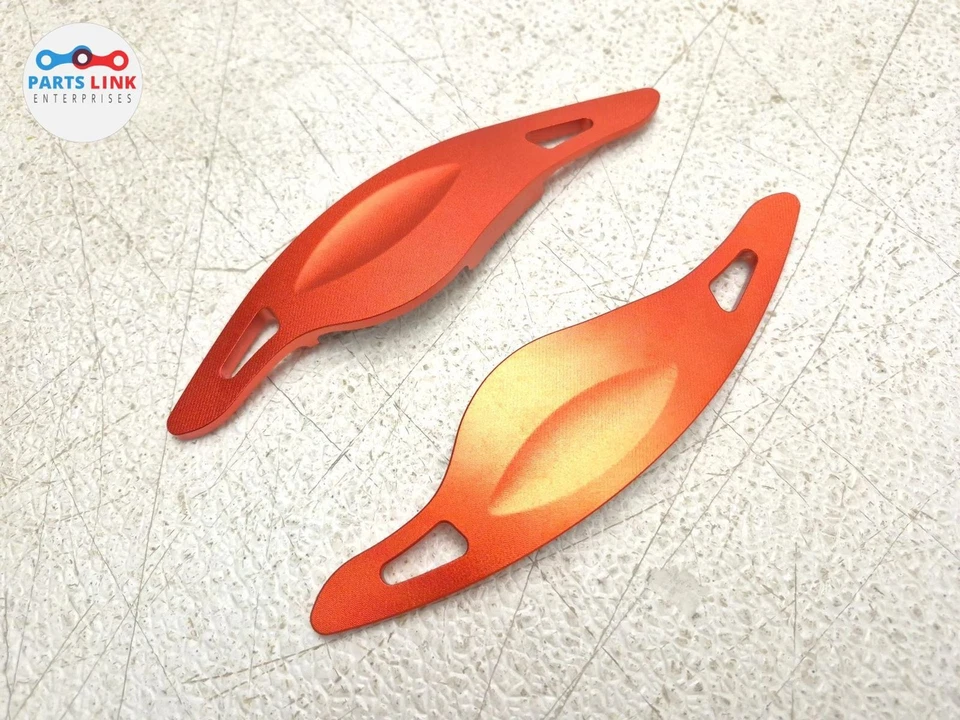 2018-24 BMW X3M Competition Steering Wheel Shift Paddles M-Sport Orange SET F97 - Image 1 of 4