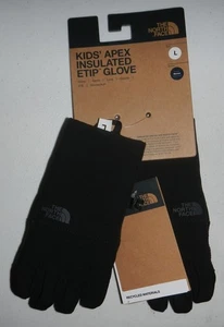 The North Face Kids Boys Black Apex Insulated Etip Winter Gloves Size LARGE - Picture 1 of 5
